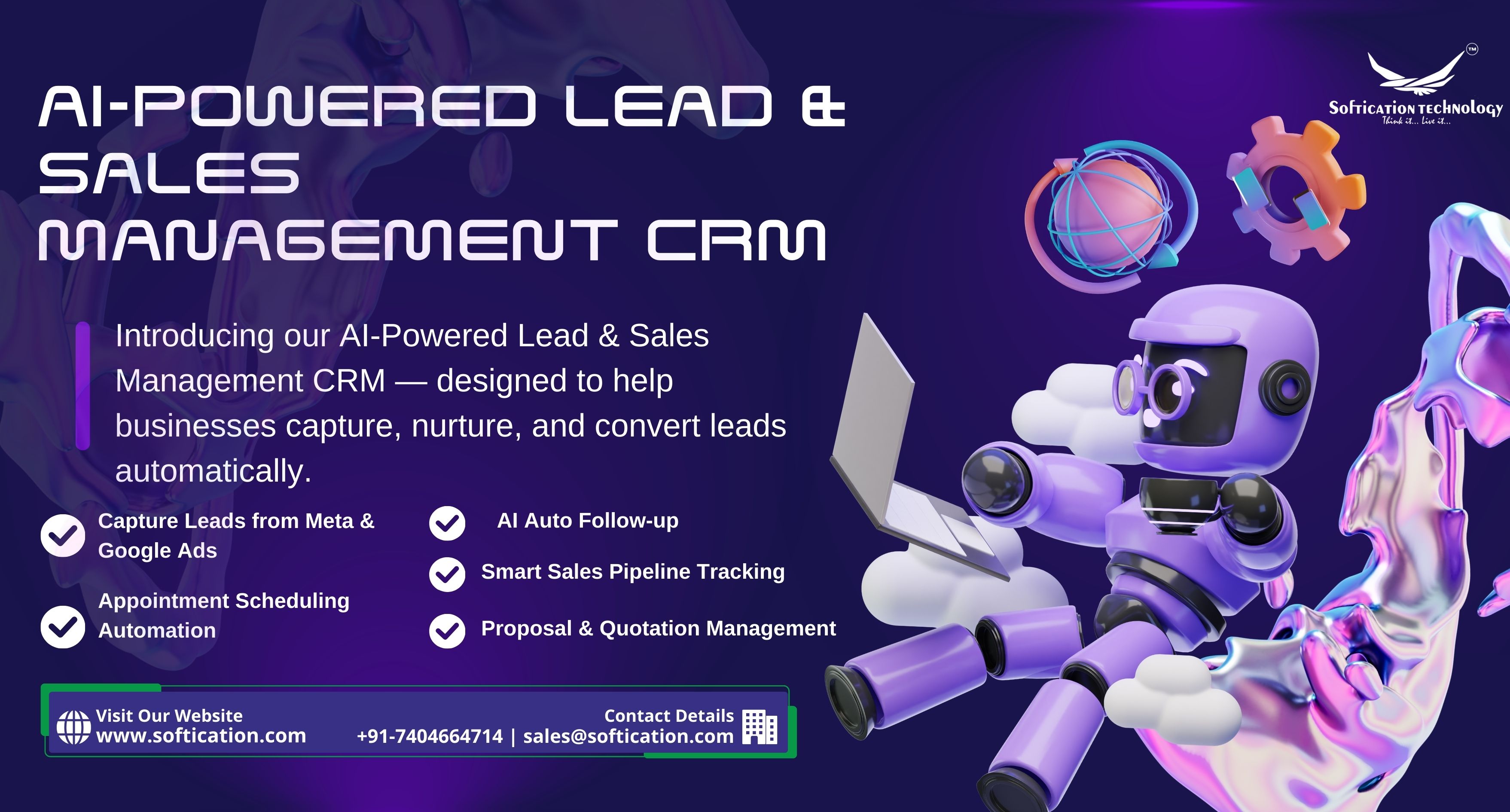 AI-Powered CRM for Sales Automation | SoftiCation