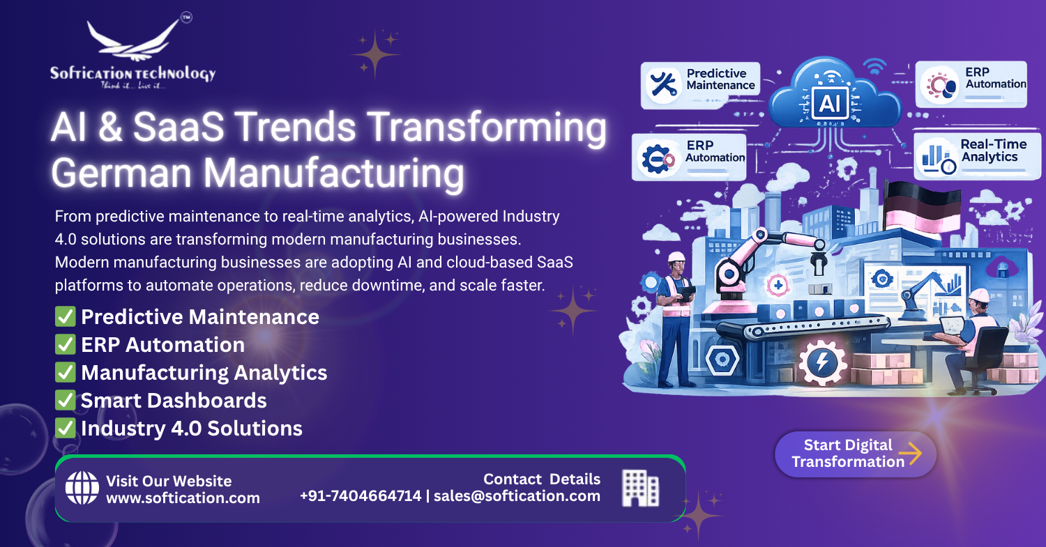 AI Manufacturing Germany (2026): SaaS & Industry 4.0 Software Trends - Cloud article by SoftiCation Technology