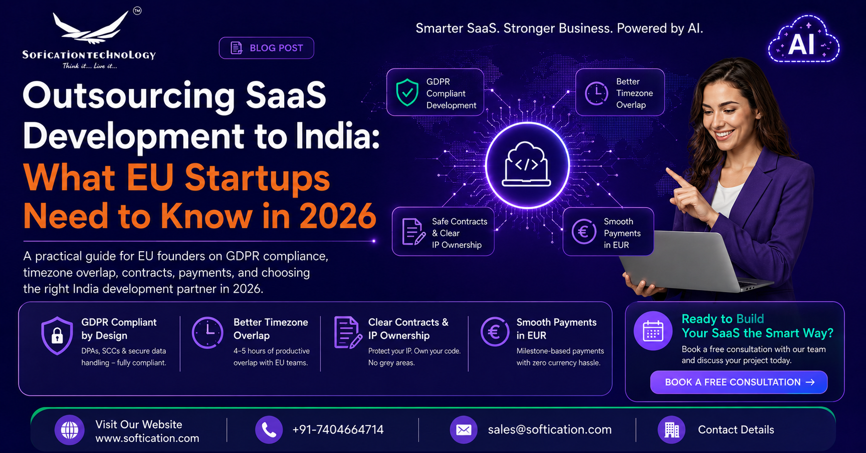 Outsourcing SaaS Development to India for EU Startups - select Categories article