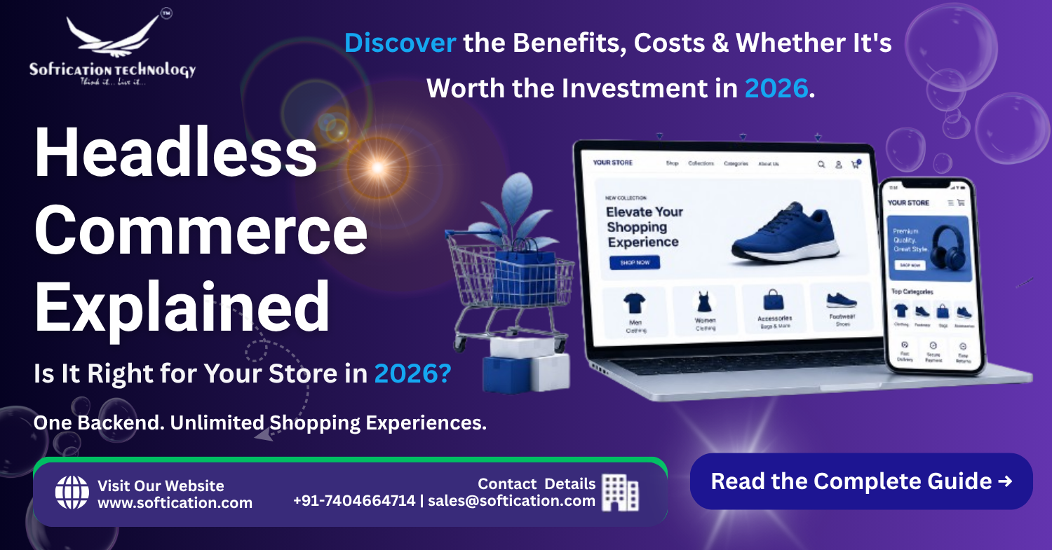 Headless Commerce Explained: Is It Right for Your Store in 2026? Complete Guide - E-Commerce Development article by SoftiCation Technology