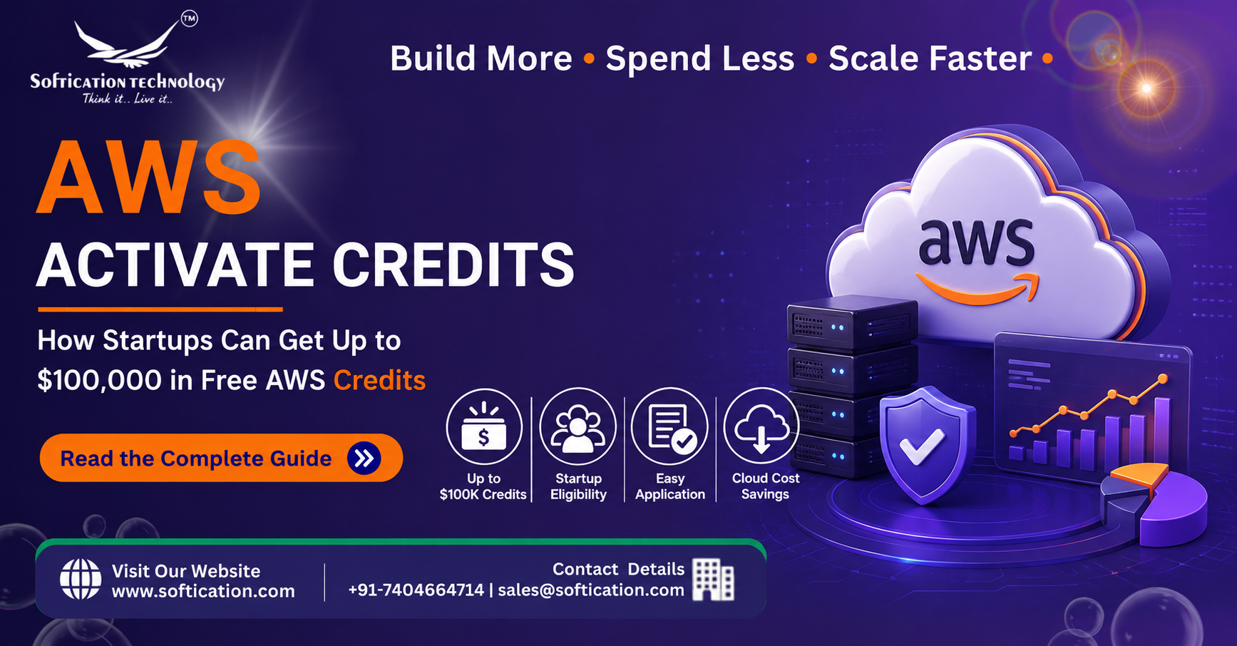 AWS Activate Credits: How Startups Can Get Up to $100,000 in Free AWS Credits - Cloud article by SoftiCation Technology