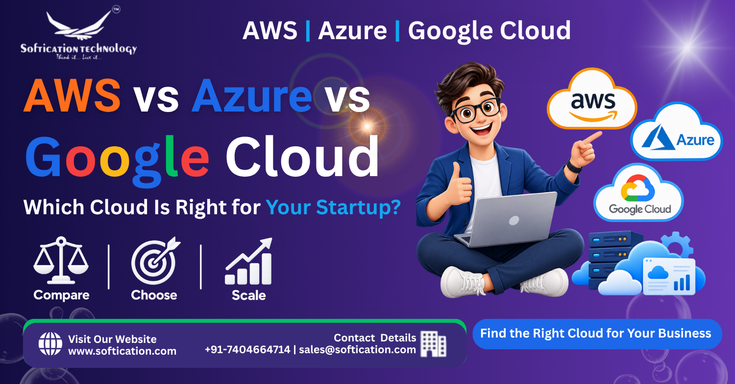 AWS vs Azure vs Google Cloud: Which Cloud Is Right for Your Startup? - Cloud article by SoftiCation Technology