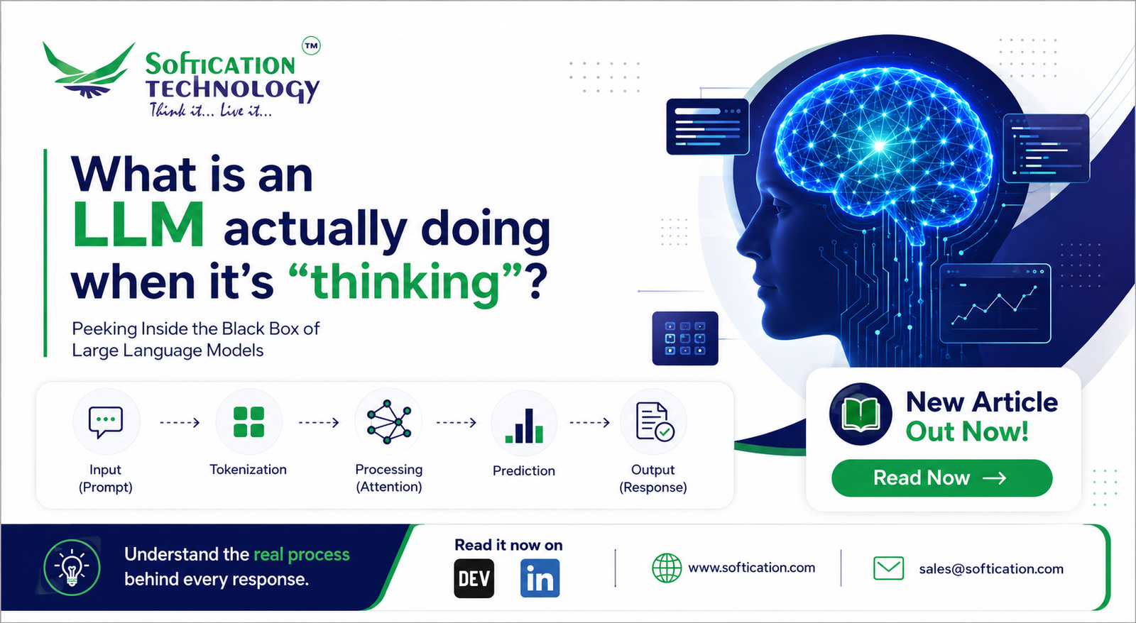 What Is an LLM Actually Doing When It's “Thinking”? - IT News article by SoftiCation Technology
