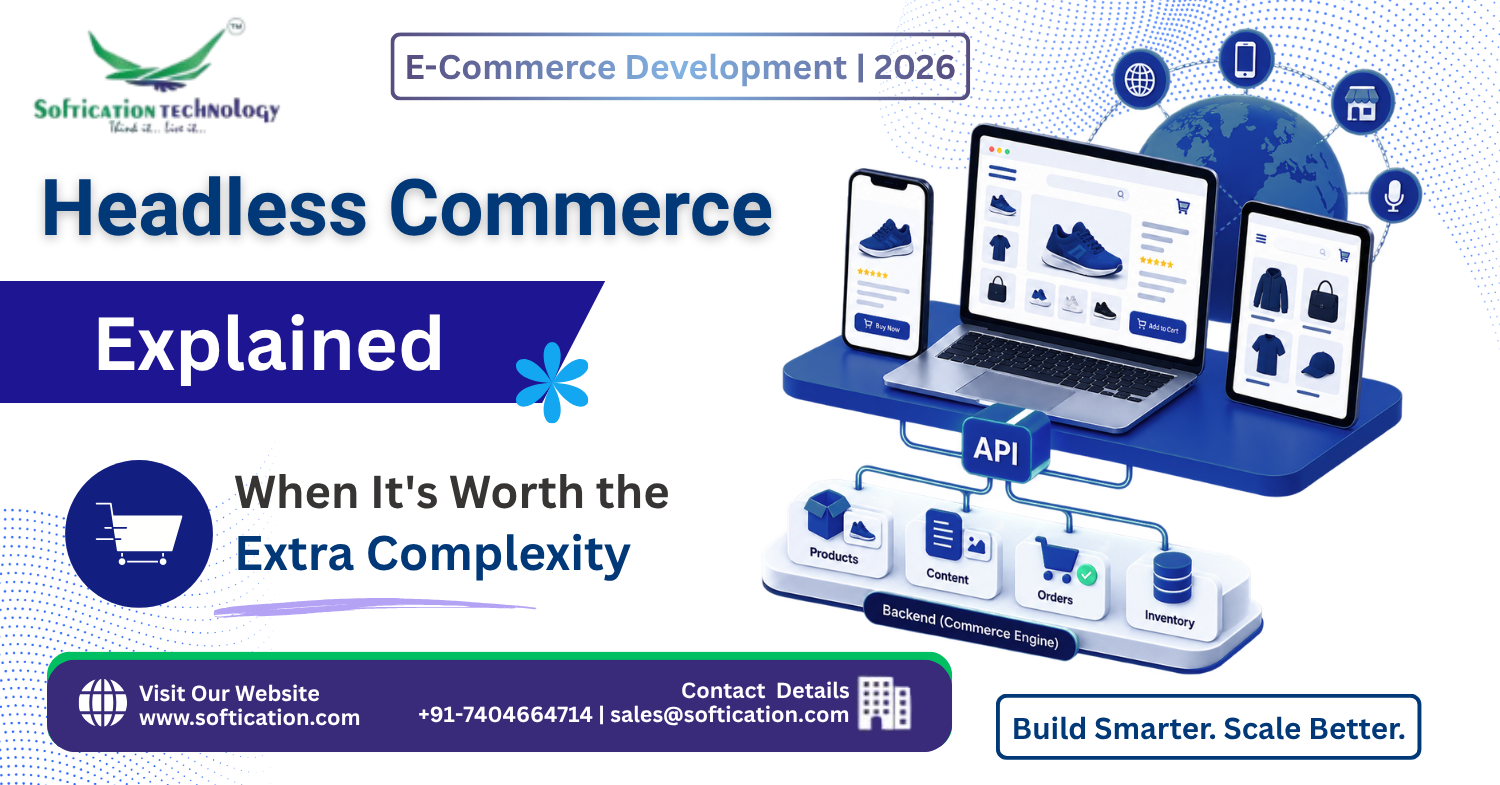 Headless Commerce Explained: When It's Worth the Extra Complexity - E-Commerce Development article by SoftiCation Technology