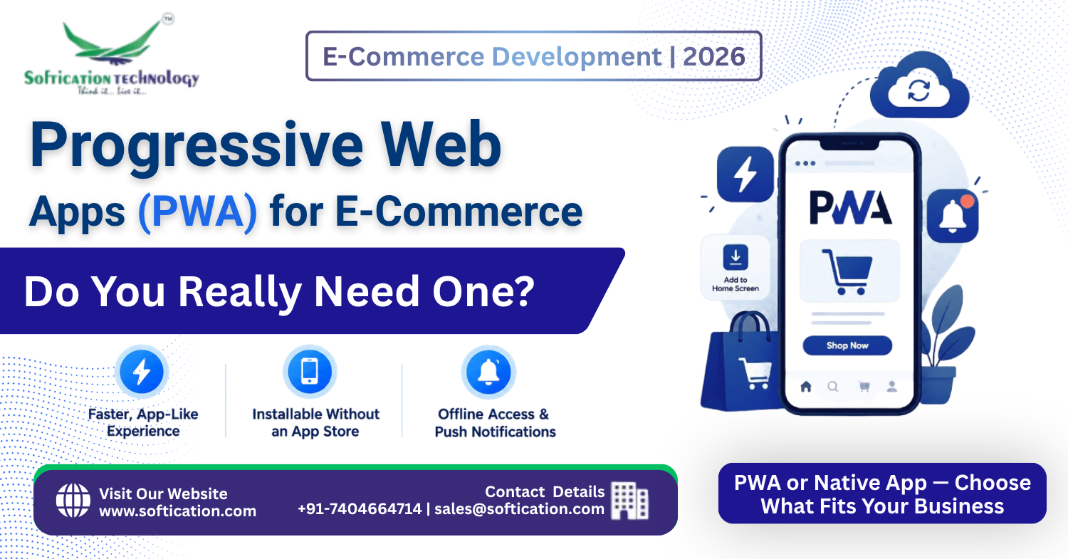 Progressive Web Apps (PWA) for E-Commerce: Do You Need One? - E-Commerce Development article by SoftiCation Technology